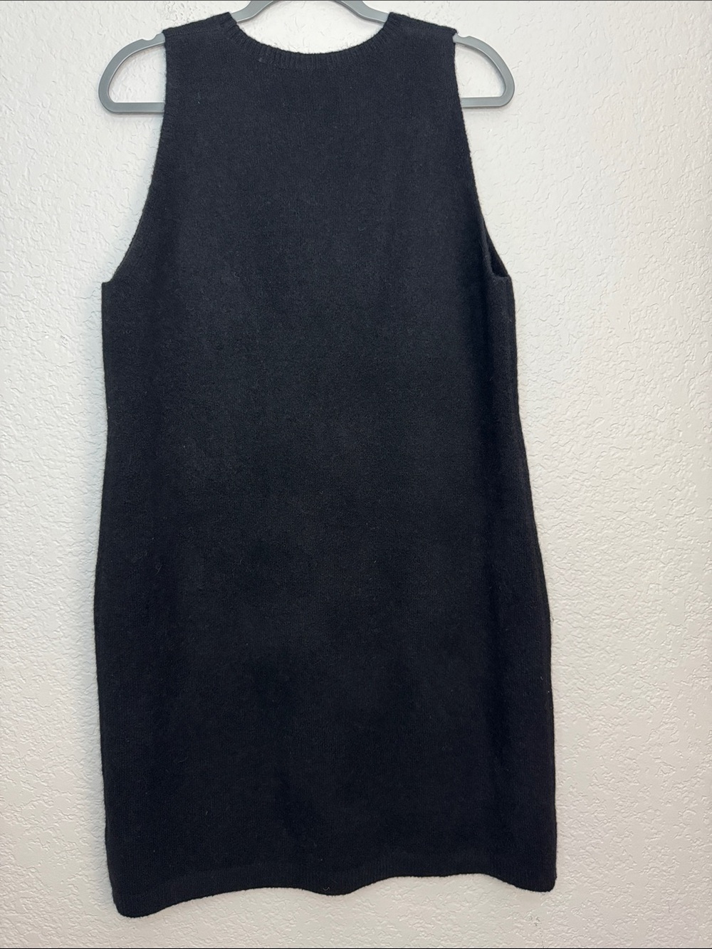 Vince Sleeveless Knee Length Wool Alpaca Blend Sweater Dress XL Black Shift - Picture 5 of 5